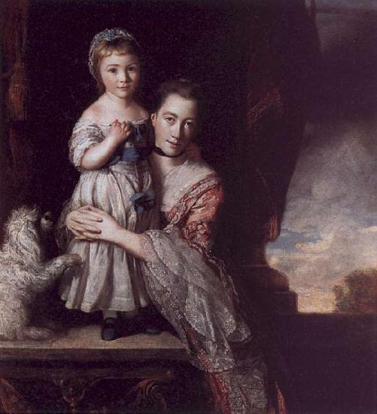 Sir Joshua Reynolds The Countess Spencer with her Daughter Georgina oil painting picture